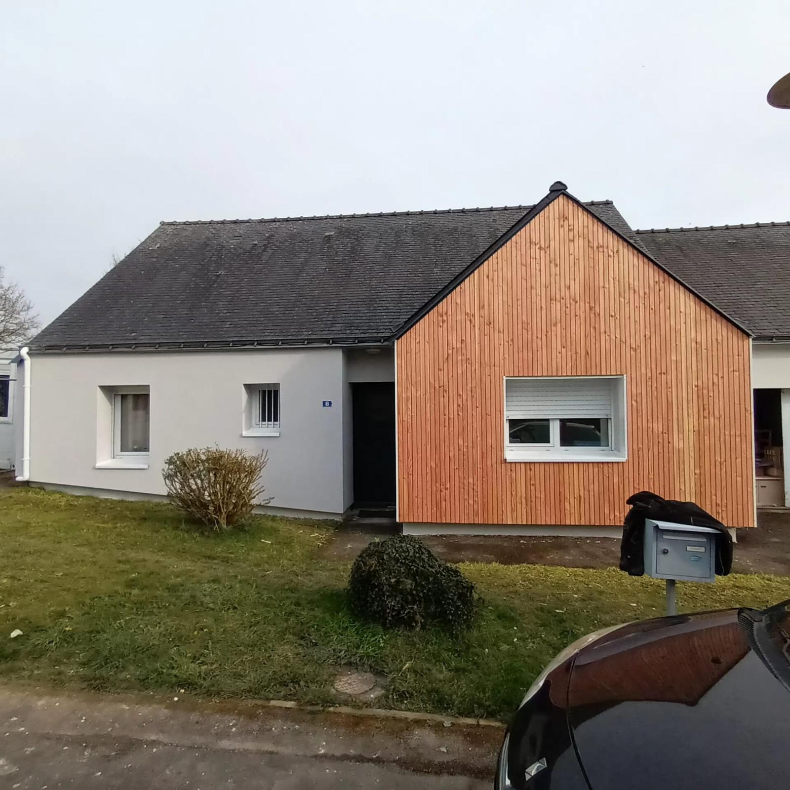 Lotissement maison — ITE + bardage bois — après